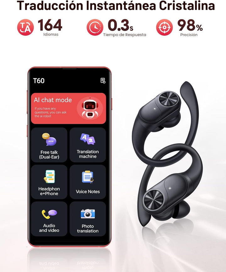 PocBuds Auriculares Bluetooth inalámbricos 80 horas de reproducción...