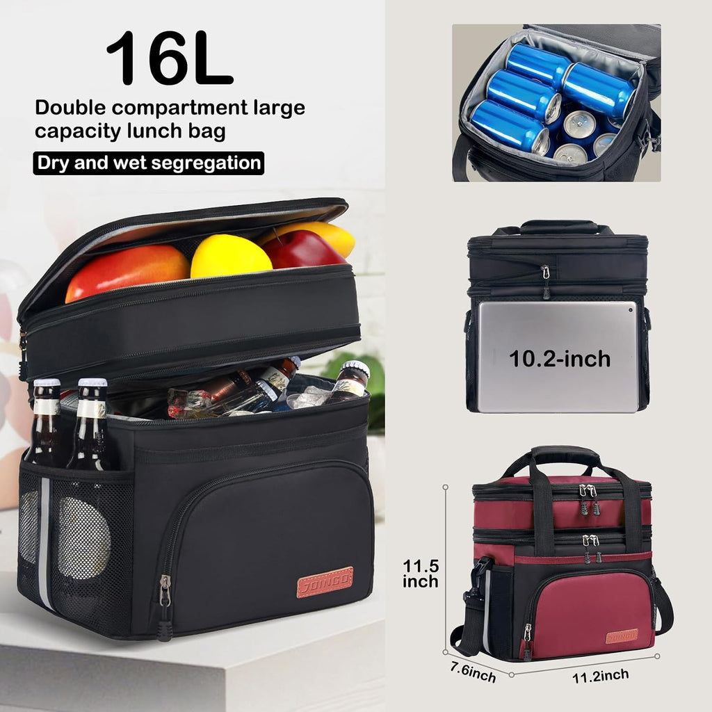 Lonchera táctica para hombres y mujeres, bolsa de almuerzo aislada