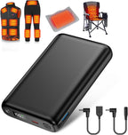 Paquete de Batería para Chaleco Calefactado de 30000mAh 7.4V, Negro-1 unidad CC 7.4V 30000mAh