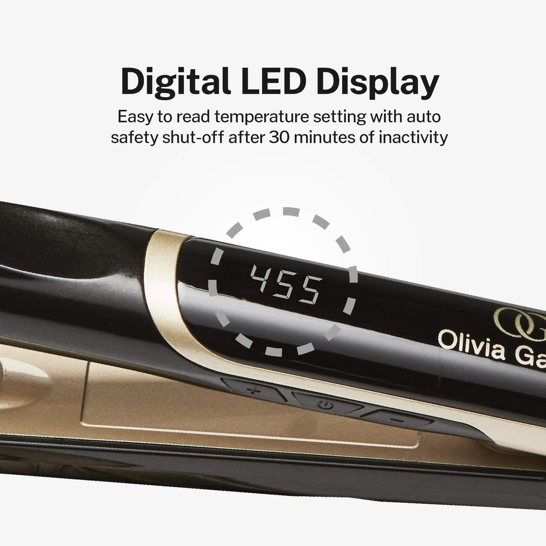 Olivia Garden Ceramic + Ion Pro Flat Iron - Dual Voltage, 11 Temps,...
