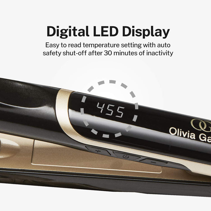 Olivia Garden Ceramic + Ion Pro Flat Iron - Dual Voltage, 11 Temps,...