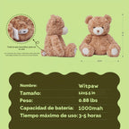Oso de peluche AI para niños de 3 a 9 años, conversación de IA en tiempo real y respuestas de voz inteligentes, compañero de IA interactivo sin pantalla para la hora de acostarse, historias