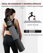 HAPBEAR Esterilla de Yoga Grande - 72"x36" Extra Ancha - 1/4" de Espesor PVC Dual Color | Superficie Antideslizante y Alto Amortiguamiento - Ideal para Yoga, Pilates y Entrenamientos en Casa - Bolsa de Malla Bolsa de Regalo