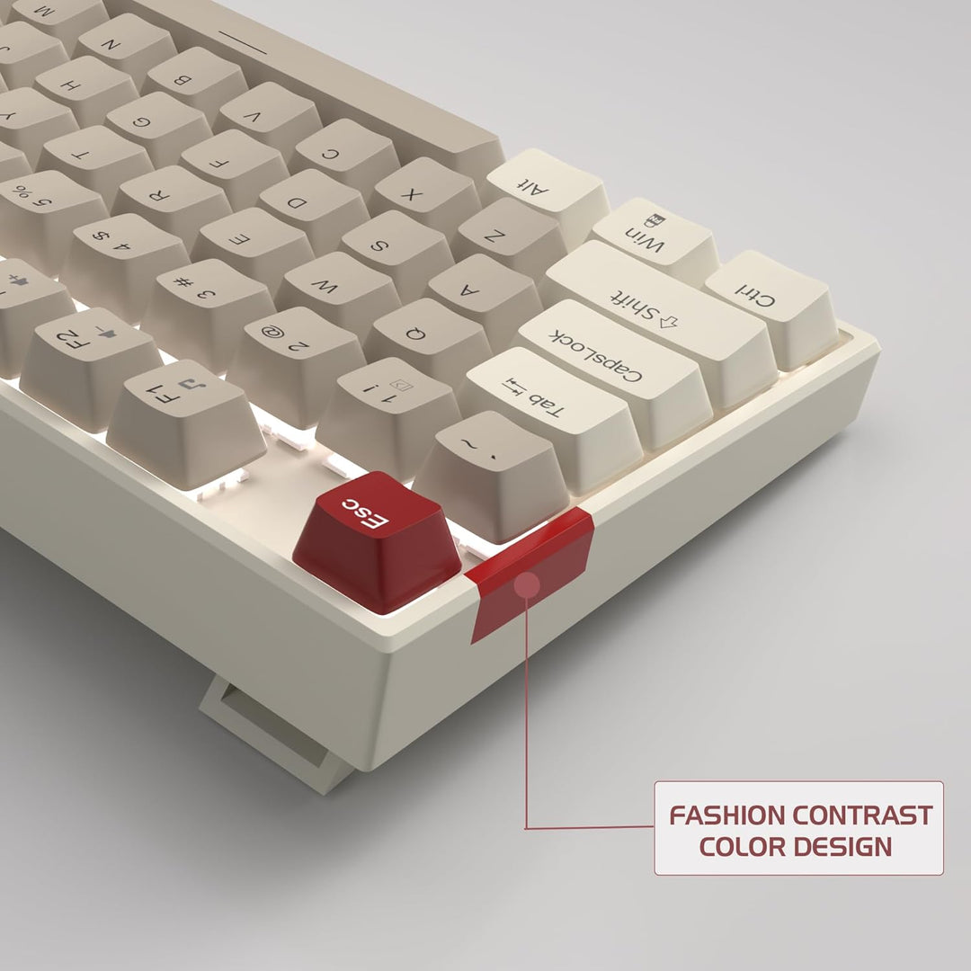 MageGee - Teclado mecánico para juegos 75%, interruptor marrón, ret...