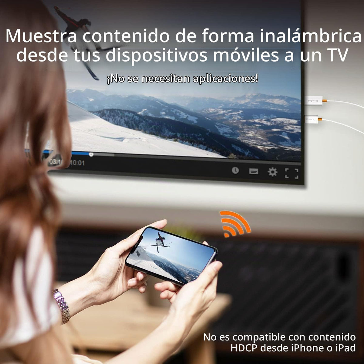 j5create Receptor adaptador de pantalla inalámbrico ScreenCast HDMI