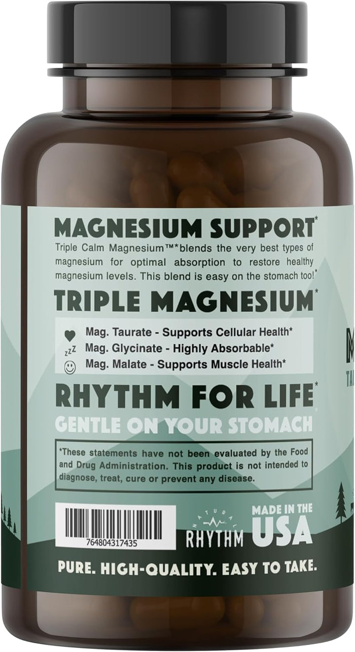 Triple Calm Magnesio \u2013 Mag. taurate, glycinate, y Malate para...