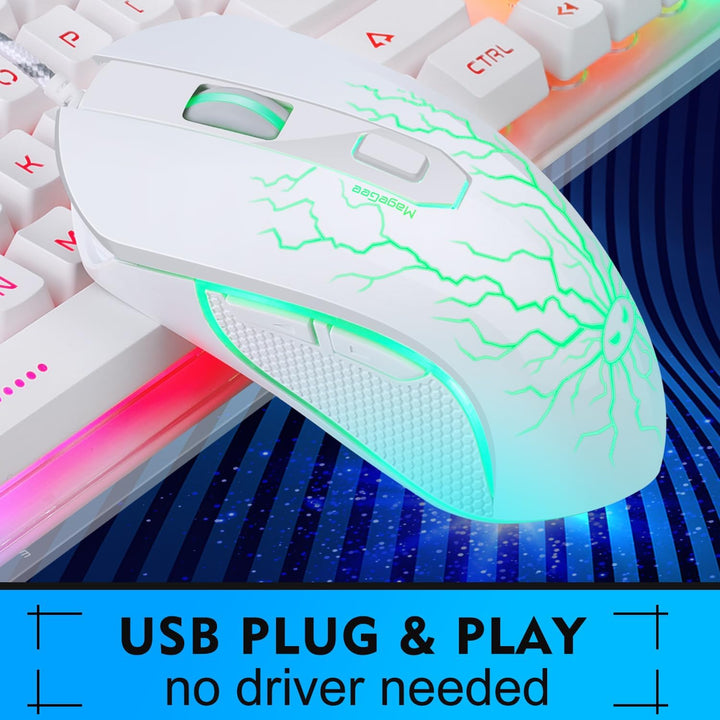 Combo de teclado y mouse para videojuegos de computadora, teclado c...