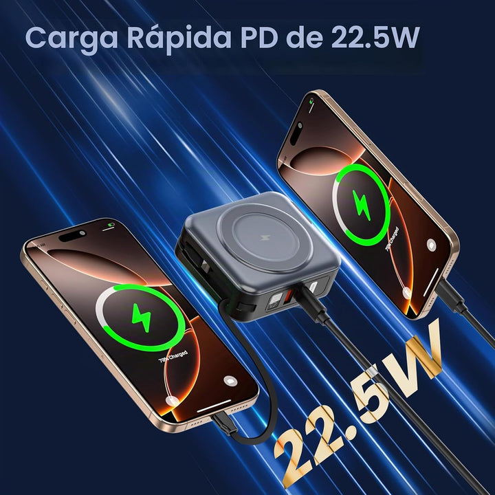 para Magsafe Cargador portátil con enchufe de pared AC, Banco de en...