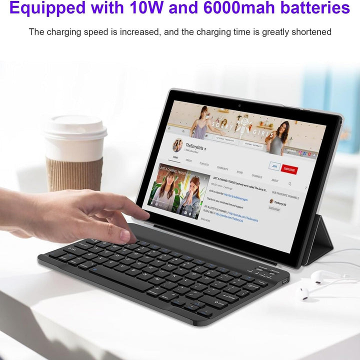 Tablet Android 15 de 10 pulgadas, tabletas 2 en 1 con teclado\/rató...