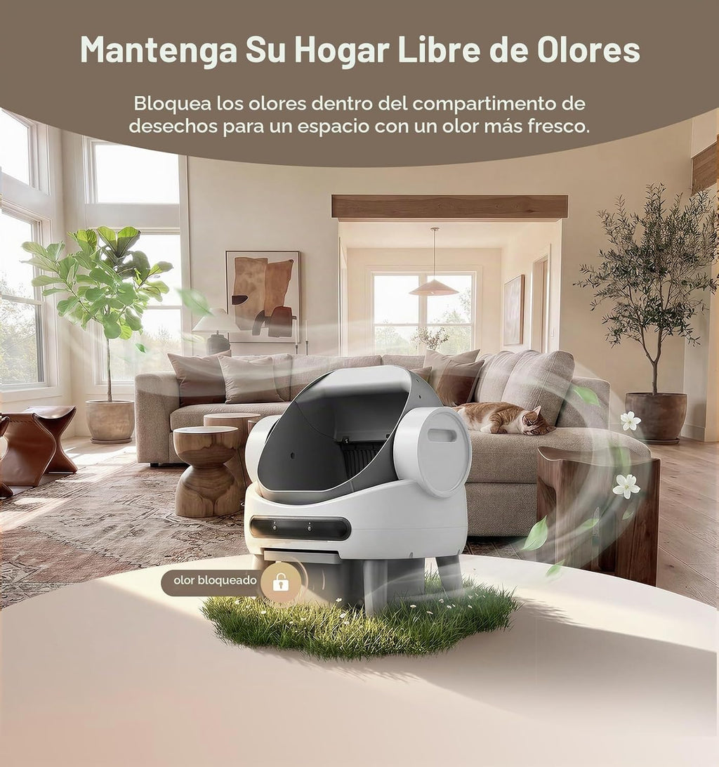 Caja de arena automática, caja de arena de autolimpieza superior abierta