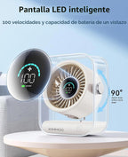 KIMMOO Ventilador de escritorio USB recargable, ventilador de mesa...