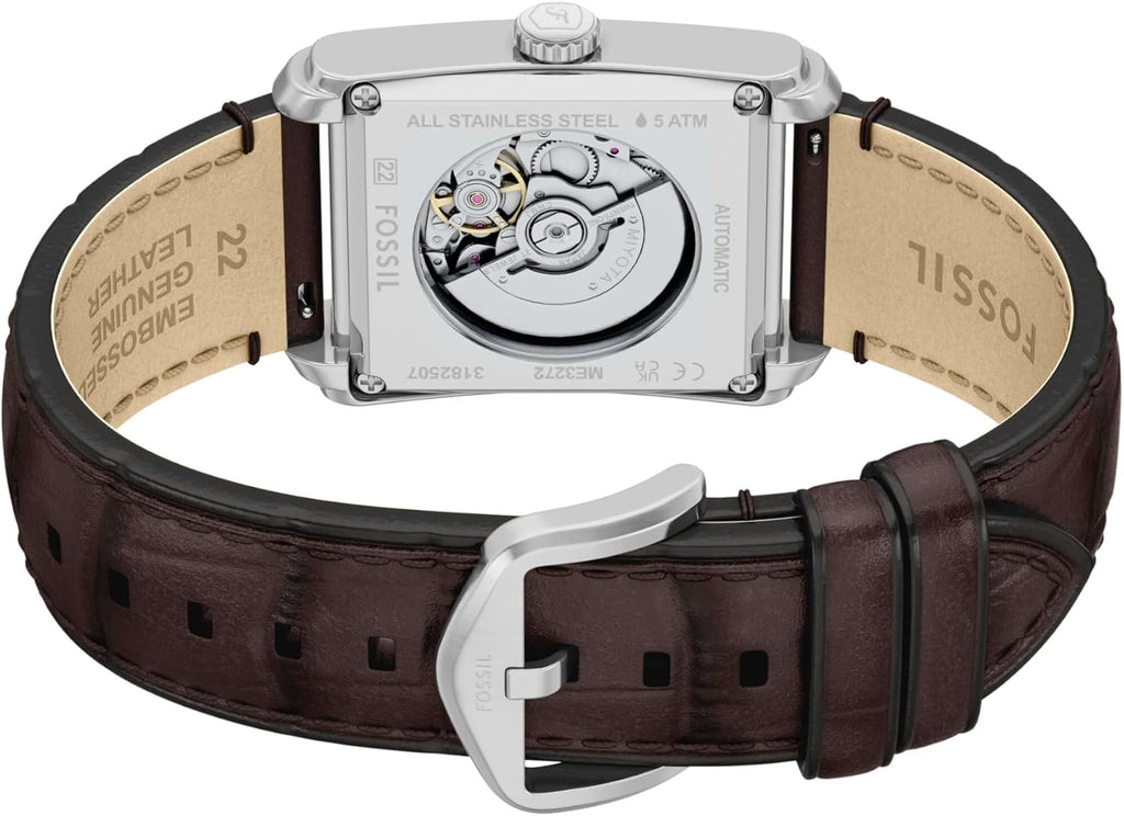 Fossil Carraway Reloj automático con esfera beige ME3272