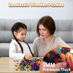 Rompecabezas de madera Leodozzio 500 piezas, rompecabezas de flores de otoño hechos a mano para adultos, rompecabezas de madera de forma única, juego familiar de regalo de cumpleaños, 13.8x18.4