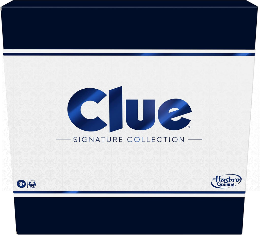 Hasbro Gaming Clue Juego de Mesa Colección Signature, embalaje y componentes premium, juegos familiares para niños y adultos, juegos de misterio para 2 a 6 jugadores