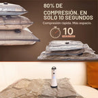 Vacbird - Bolsas de vacío de viaje con bomba recargable, tamaño de 15