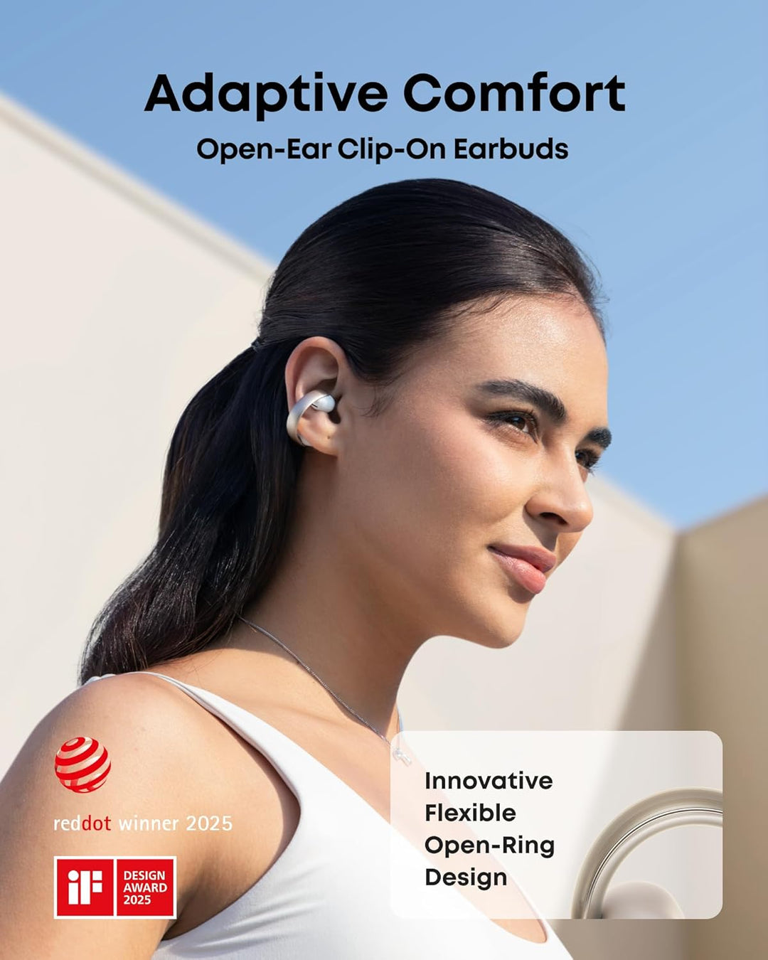 Soundcore AeroClip by Anker, auriculares de oreja abierta, auricula...