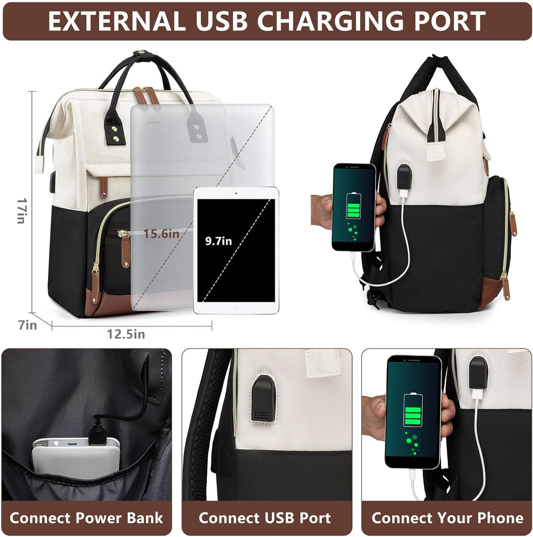 Focdod - Mochila para mujer, compatible con laptop de 15.6 pulgadas...