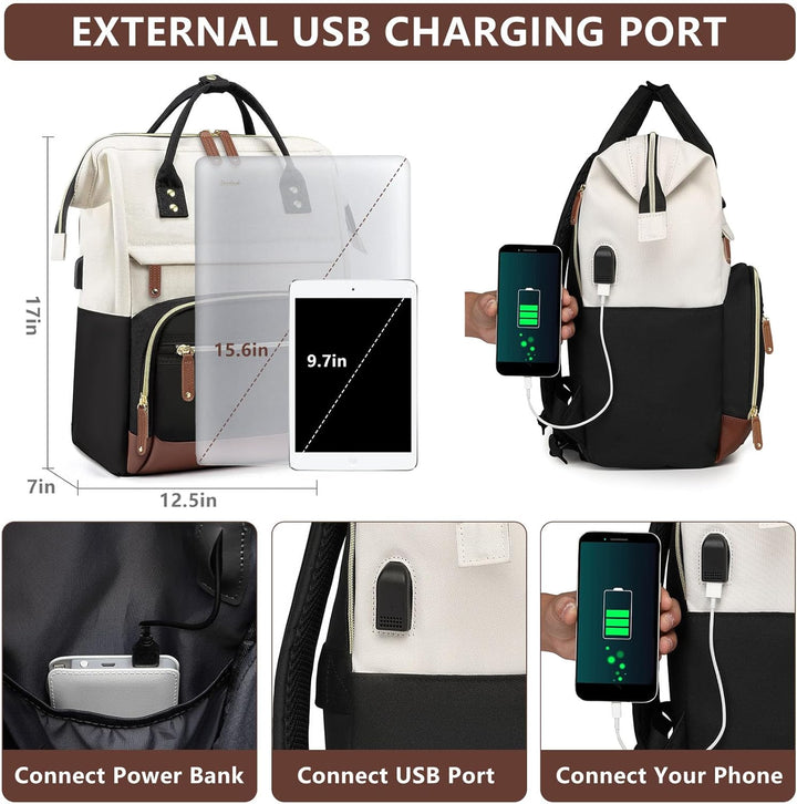 Focdod - Mochila para mujer, compatible con laptop de 15.6 pulgadas...