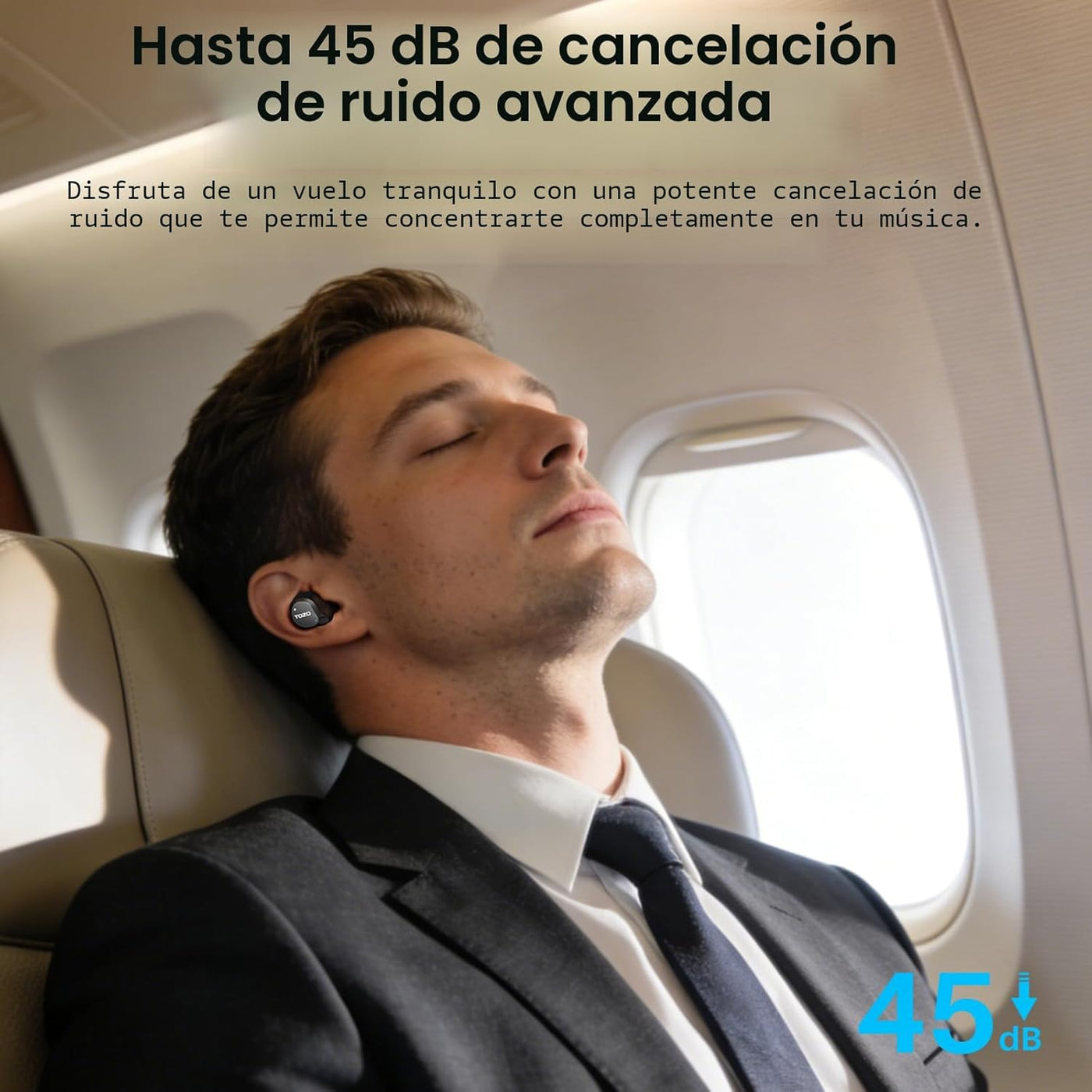 TOZO NC9 Auriculares inalámbricos híbridos con cancelación activa d...