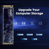 KingSpec SSD 256GB, M.2 NVMe Gen3x4 SSD 2280 - Hasta 2400 MB\/s, un...