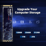 KingSpec SSD 512GB, M.2 NVMe Gen3x4 SSD 2280 - Hasta 2400 MB\/s, un...