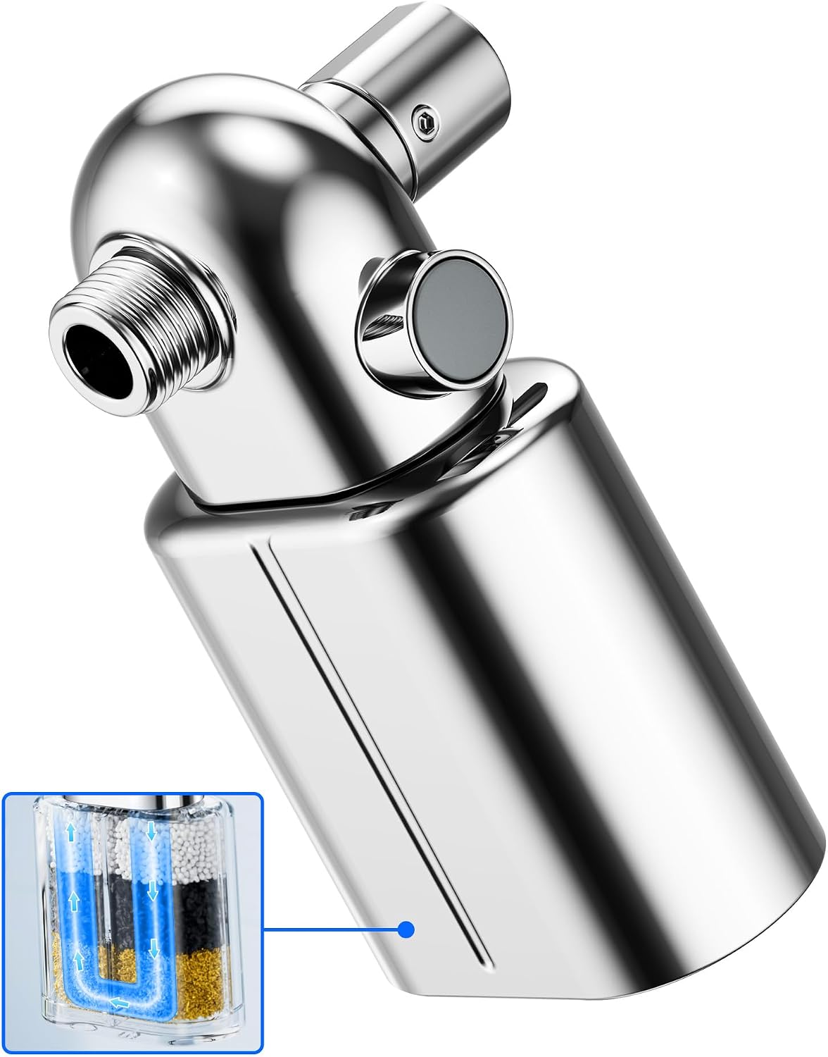Veken Filtro de ducha, probado con cloro, plomo y sulfuro, cartucho de una