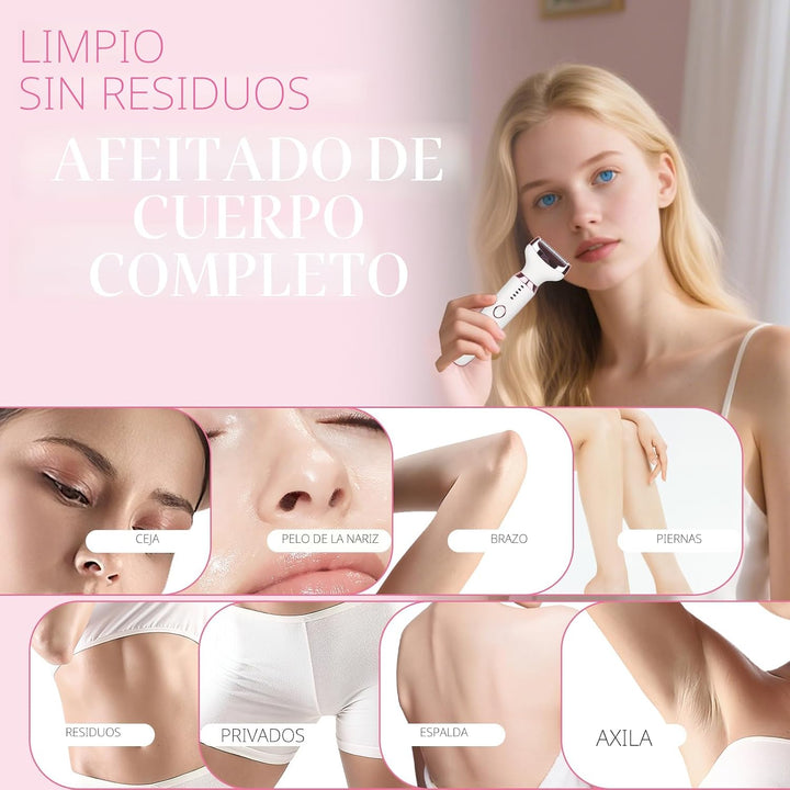 Beanify Maquinilla de afeitar eléctrica con pantalla LED para mujer...