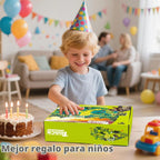 Juguetes de carreras de dinosaurios para niños, regalos de cumpleaños para niños y niñas de 3, 4, 5, 6, 7 años, más de 255 piezas, juego de construcción de dinosaurios con pista flexible, hazlo