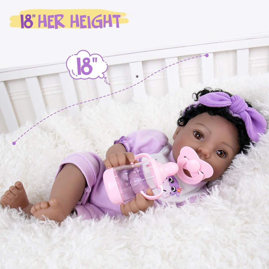 Aori Reborn Baby Dolls Black American Girl - Muñeca recién nacida r...