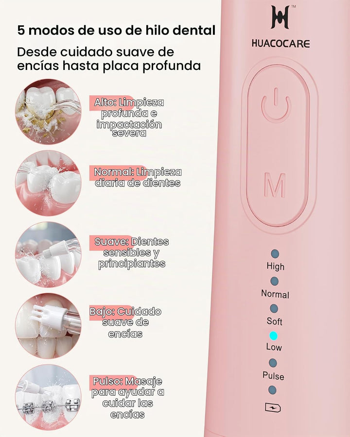 Kit de cuidado dental profesional mejorado: irrigador dental de 5 m...