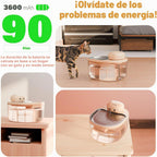 Fuente de agua para gatos sin bombas, fuente para mascotas para gatos en interiores, 3L/102 onzas, dispensador automático de agua para gatos, bandeja de acero inoxidable, funciona con pilas, inalámbrica con sensor de movimiento