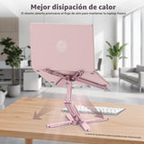 OMOTON Soporte elevador giratorio de 360° para laptop, soporte ergo...