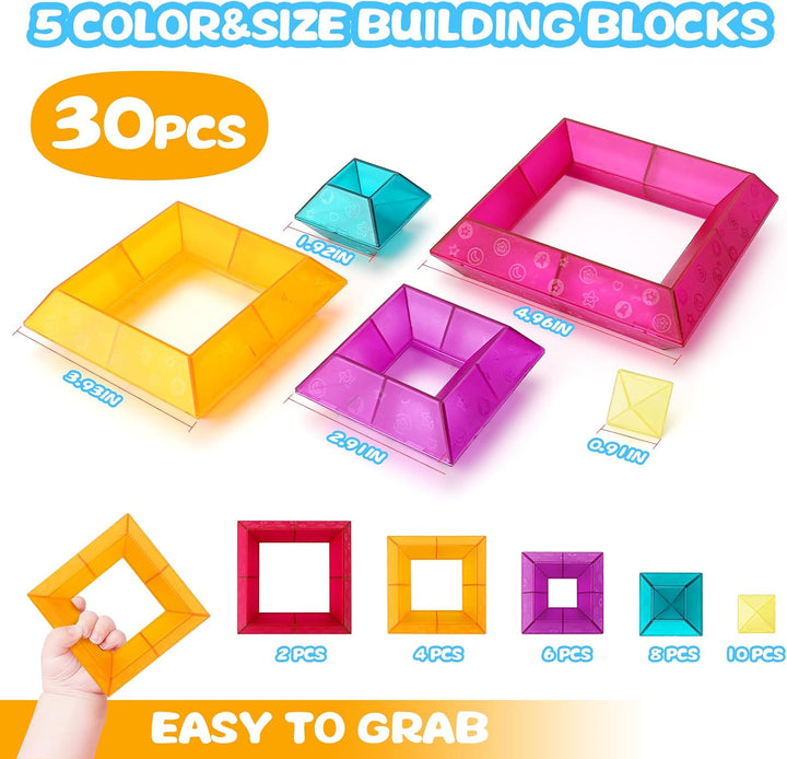 Juego de bloques de construcción STEM de 30 piezas, juguetes educat...