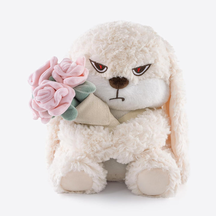 Adorable conejo de peluche de 11.4 pulgadas, ramo de rosas para abr...