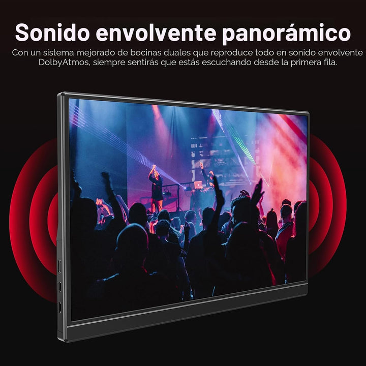 WGK Monitor portátil de 15.6 pulgadas 1080P FHD Display de viaje HD...