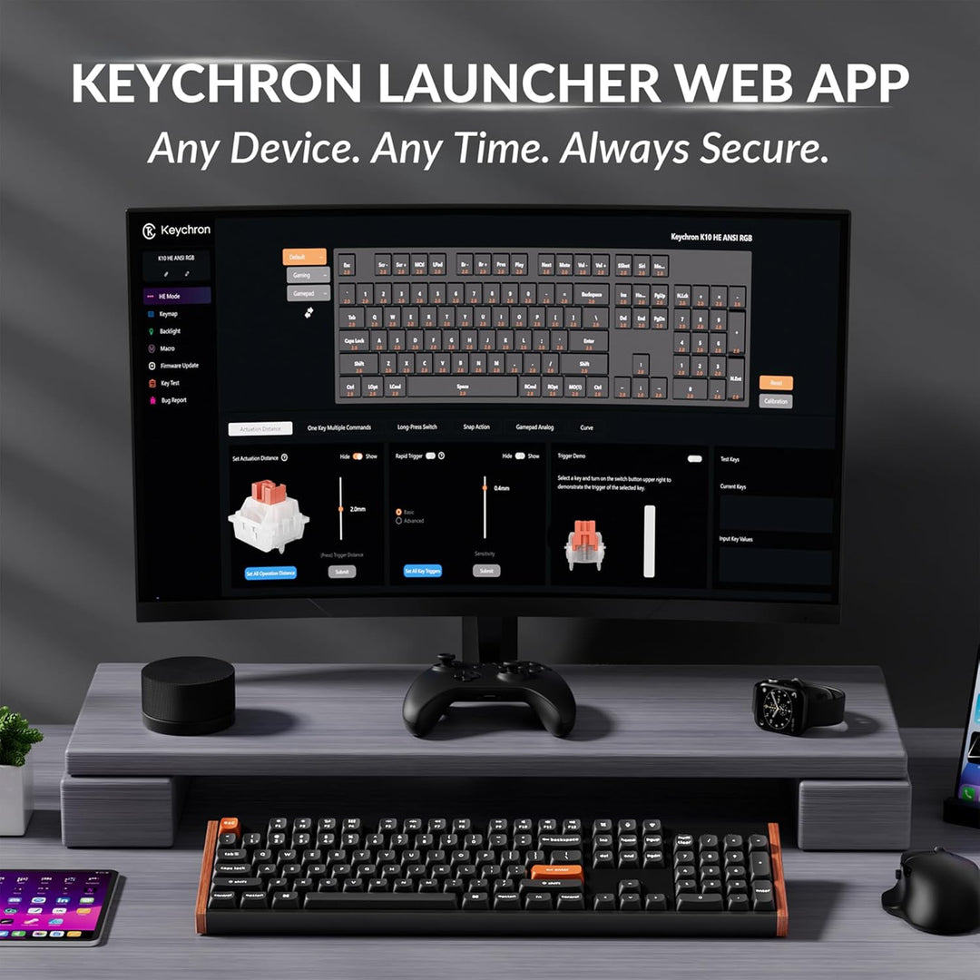 Keychron K10 HE - Teclado de efecto Hall, interruptor magnético roj...