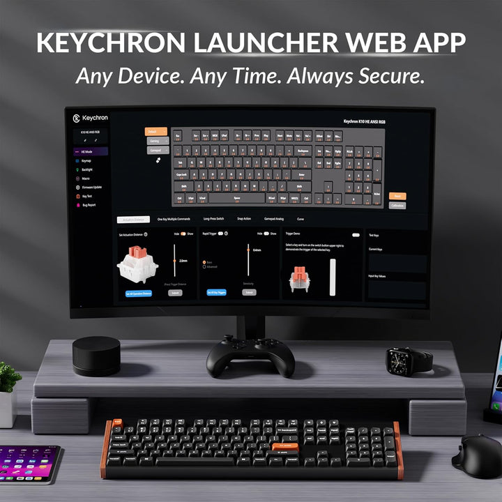 Keychron K10 HE - Teclado de efecto Hall, interruptor magnético roj...