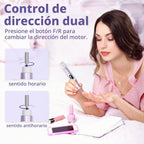 Lámpara Electric Nail Drill 30,000 RPM Lima de Uñas Inalámbrica Dos en Uno Recargable