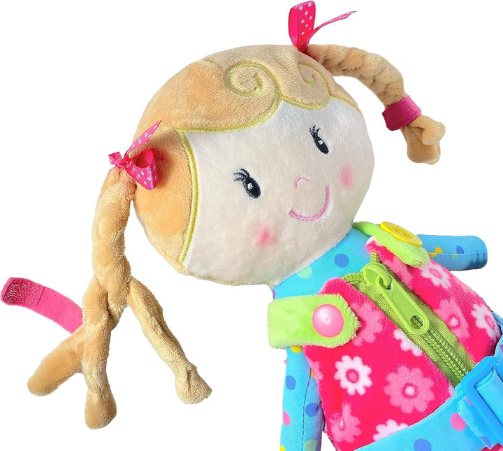 Snuggle Stuffs Sugar Snap - Muñeca de peluche para aprender a vesti...