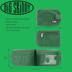Big Skinny Billetera Taxicat plegable en dos para mujer, hasta 25 tarjetas