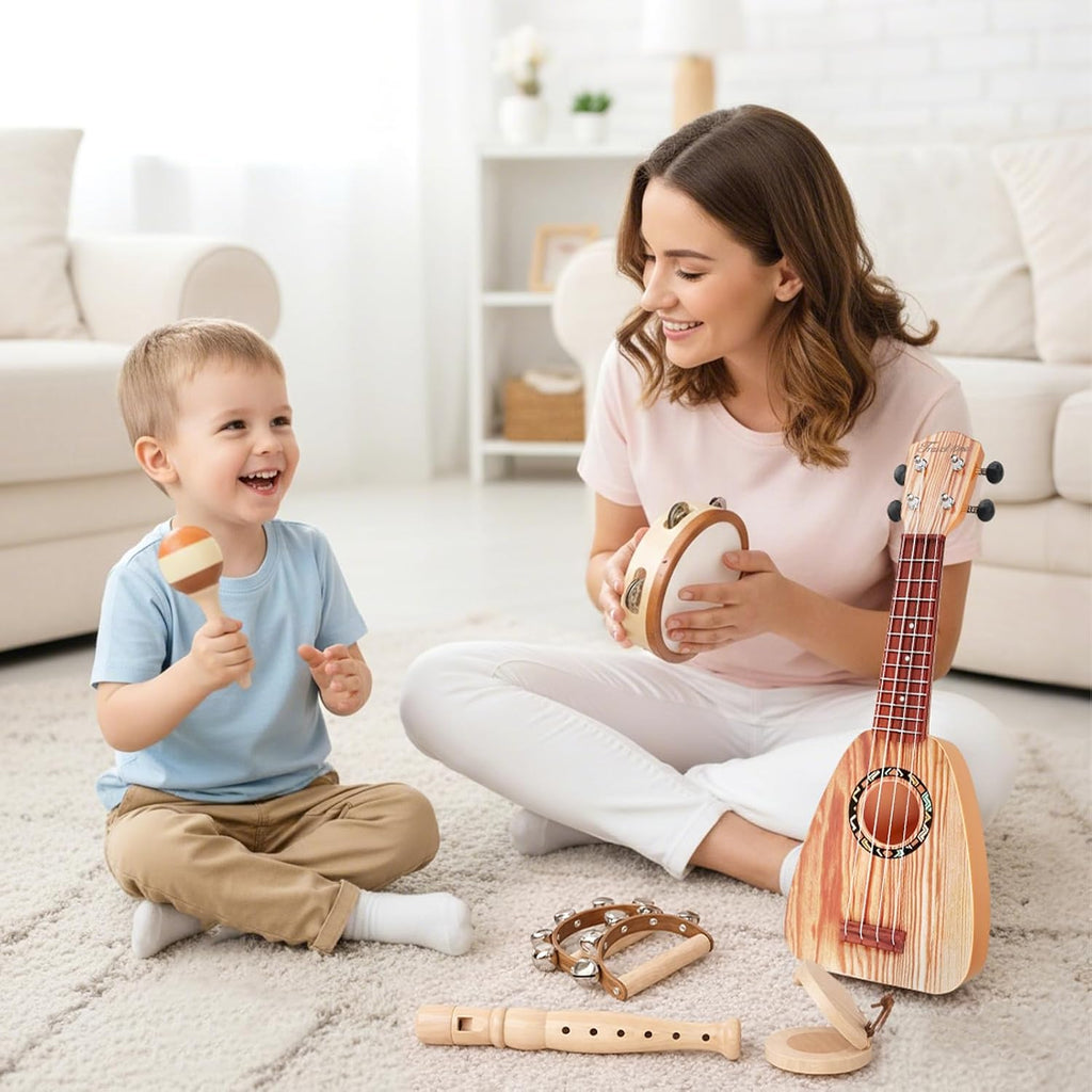 Vanplay Kids Guitar Set - Juguetes musicales para niños de 2 y 3 años, regalos de cumpleaños
