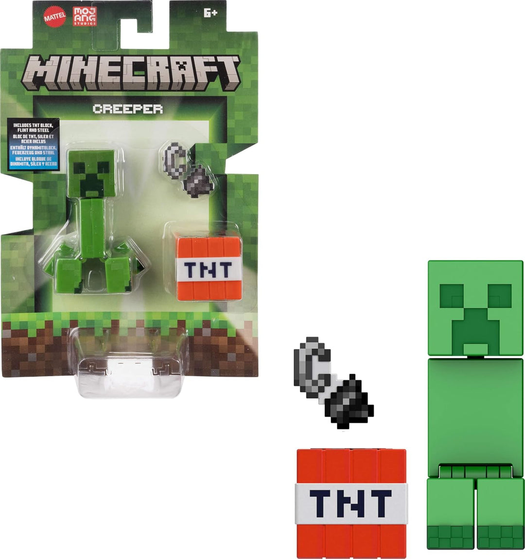 Mattel Minecraft Figura de acción y accesorios Paquete de 2 con Cre...