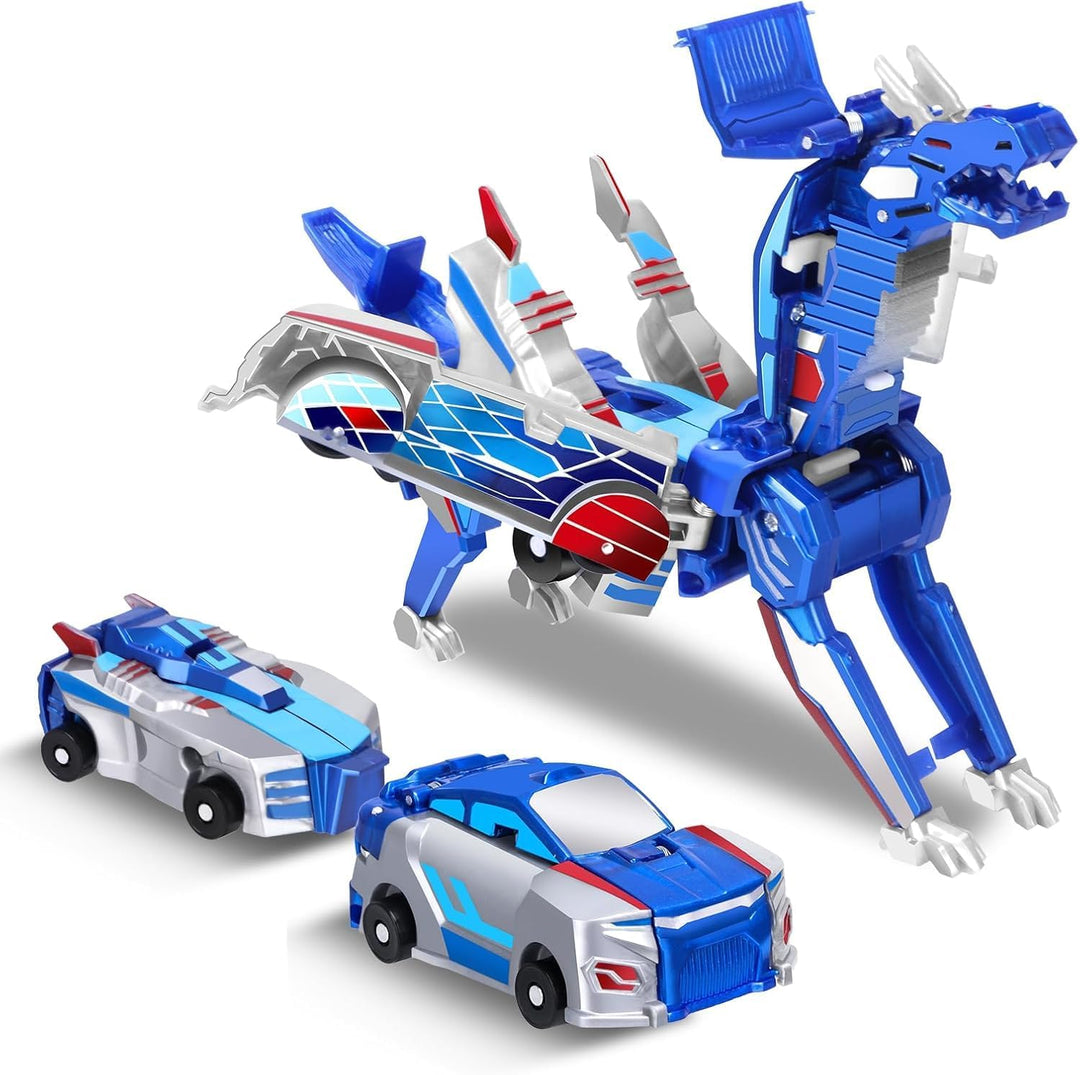 Hjhyqex Juguete de coche de dinosaurio transformador 2 en