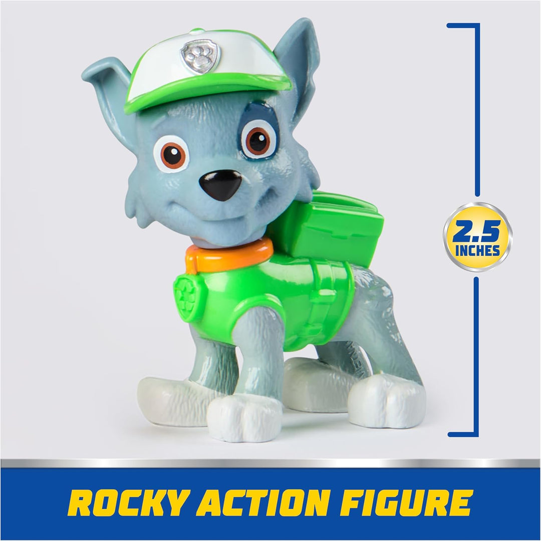 PAW Patrol, Camión de reciclaje de Rocky, juguete con figura de acc...