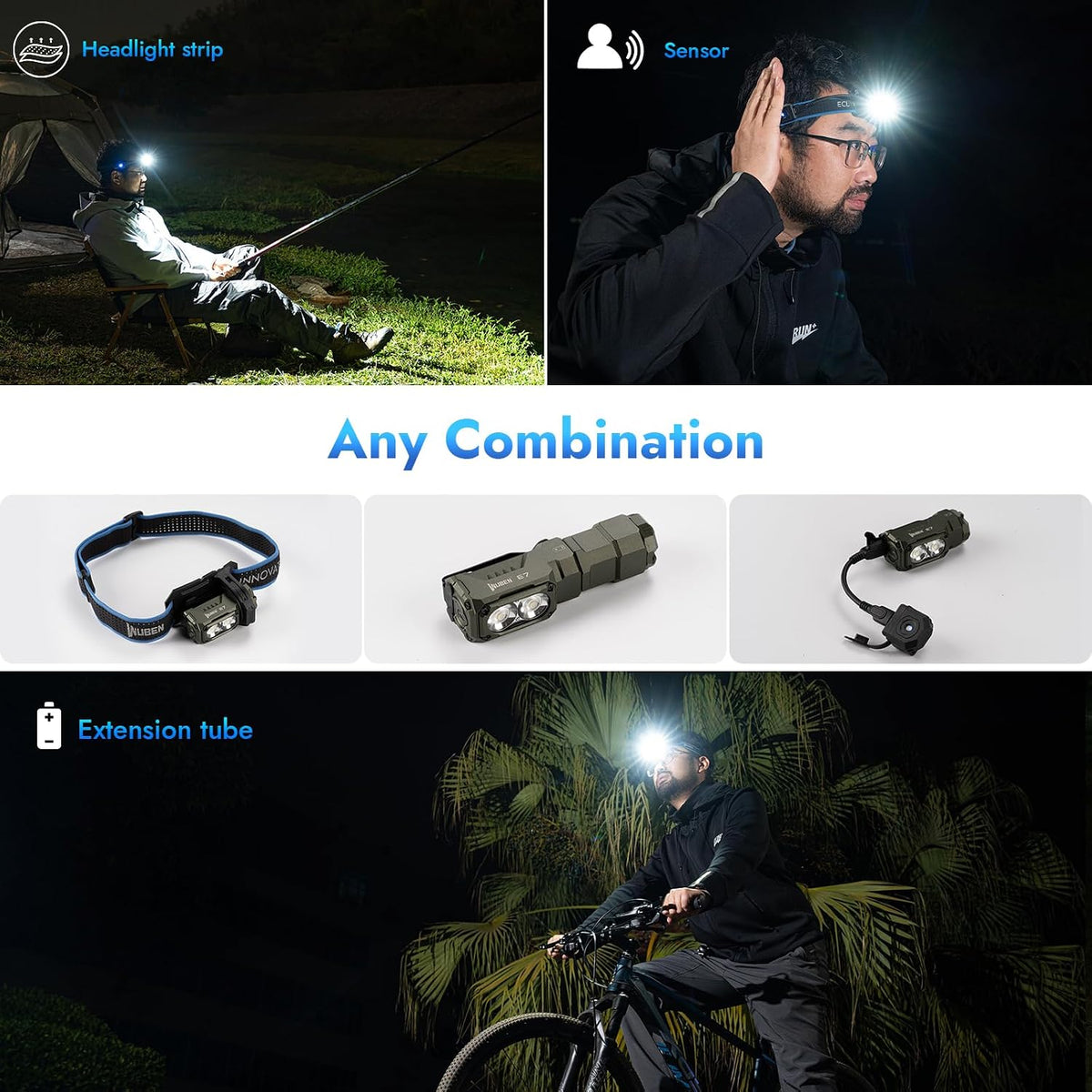 WUBEN E7 1800 Lm Hight Lumen Mini linterna con imán