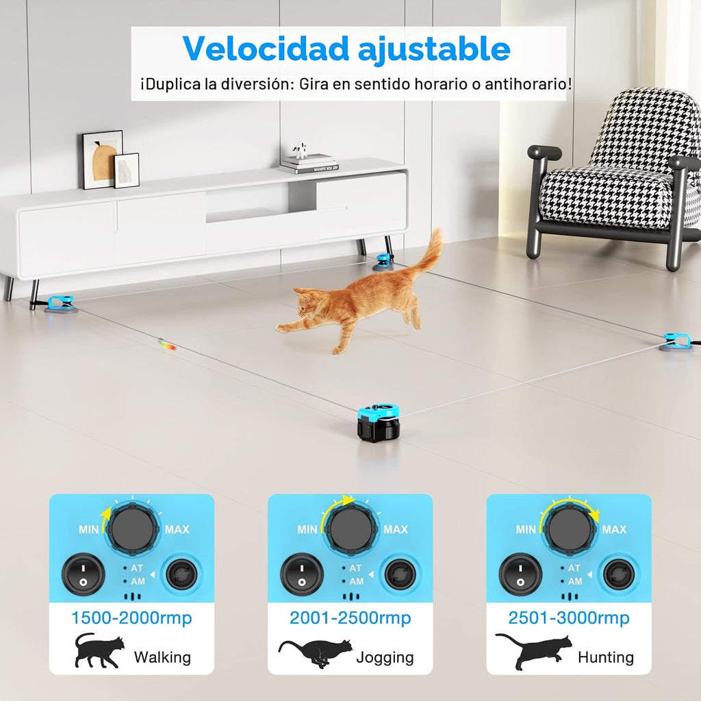 Juguetes interactivos para gatos de interior, ratón para gatos con control automático/remoto DIY, cinta transportadora de caza para mantener entretenidos a los gatitos aburridos y cachorros