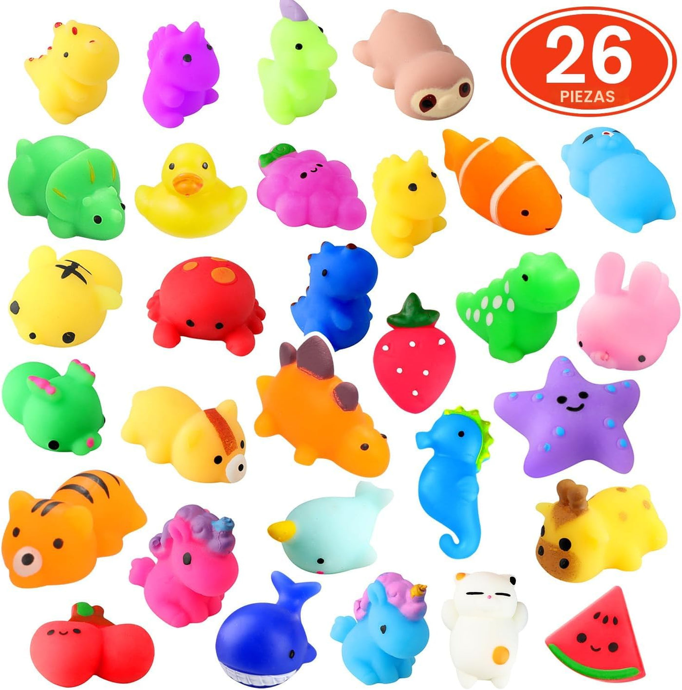 nobasco Squishies paquete de 26 juguetes esponjosos Mochi
