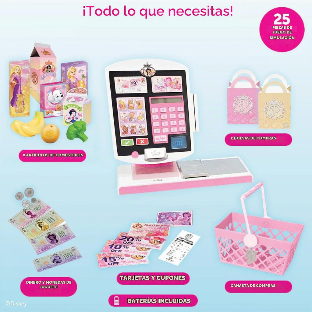 Disney Princess - Juego de registro de comestibles para niños (26 piezas)