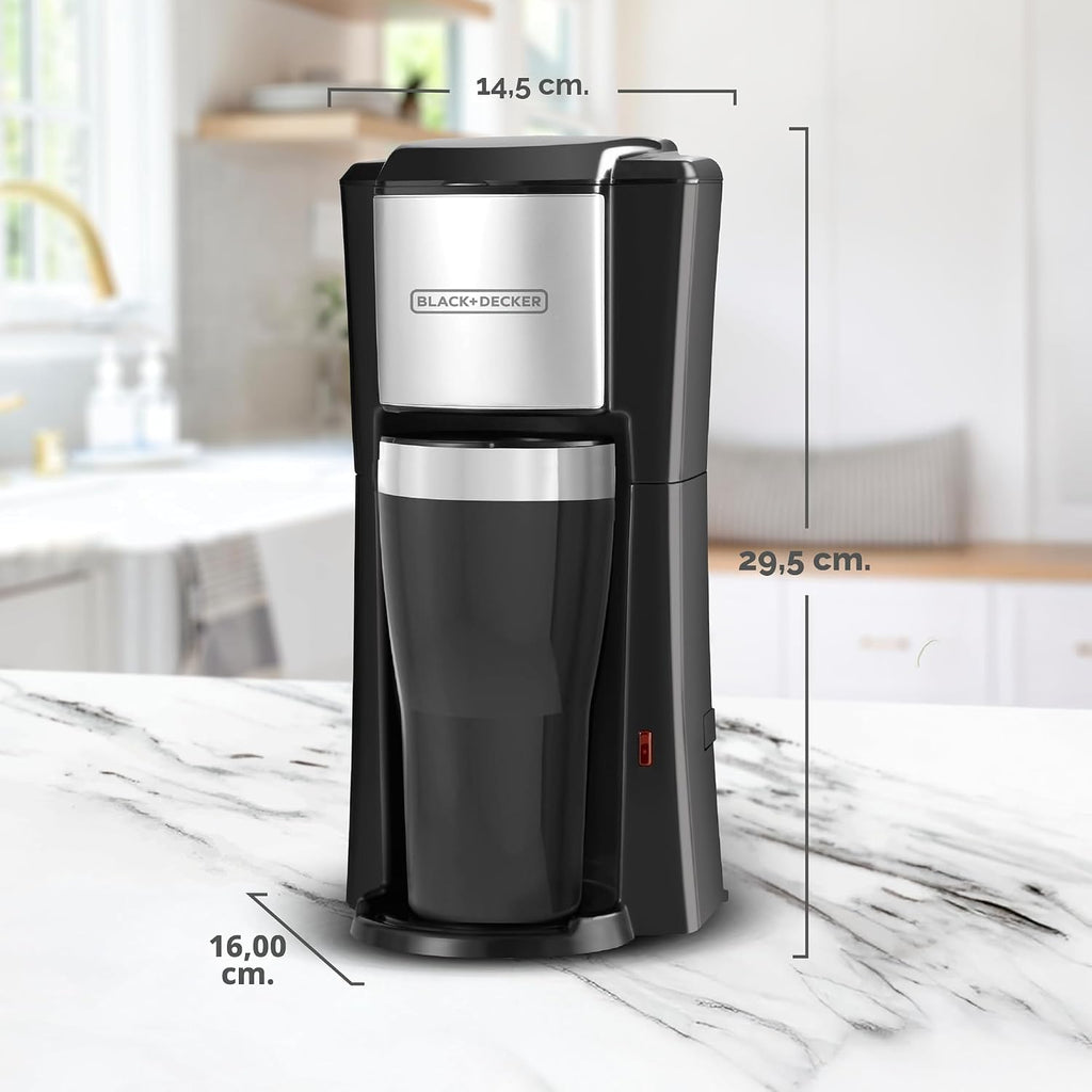 Black + Decker cafetera individual (de una sola ración), Negro, CM618