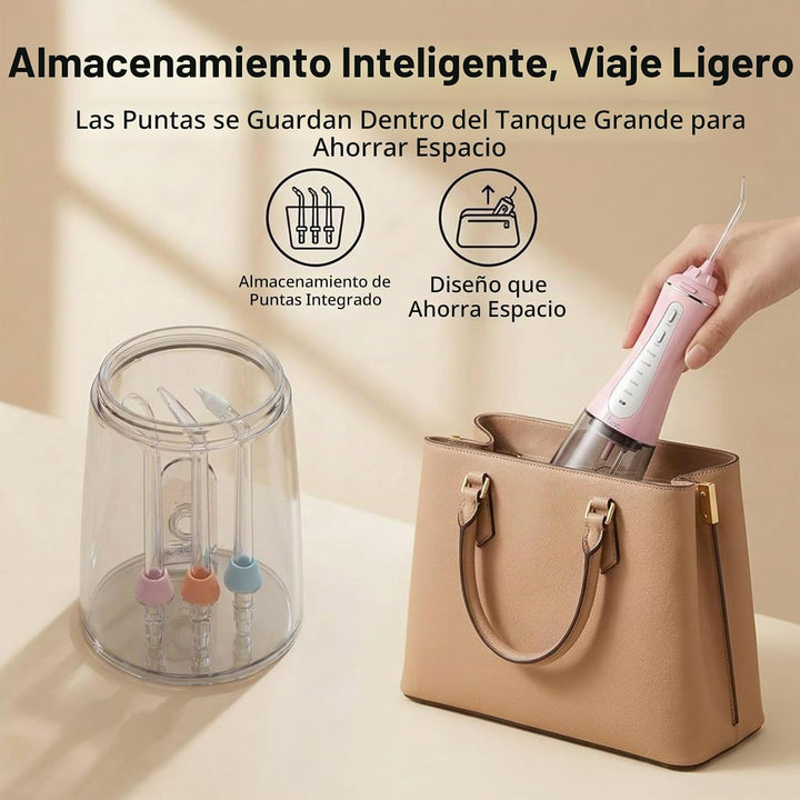 MOCEL Irrigador dental inalámbrico para dientes - Tanque grande de...